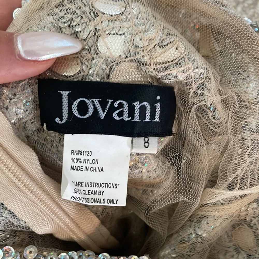 JOVANI FITTED EMBELLISHED EVENING GOWN - Picture 9 of 11